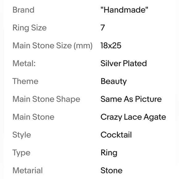 CRAZY LACE AGATE RING - Picture 5 of 9